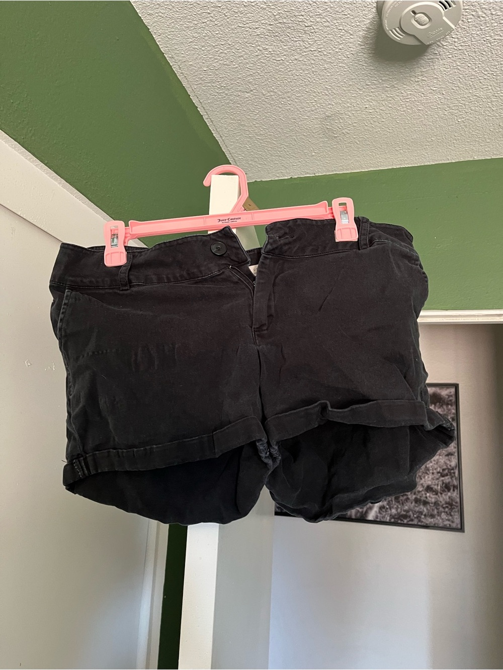 Active USA Black Womens Cargo Shorts